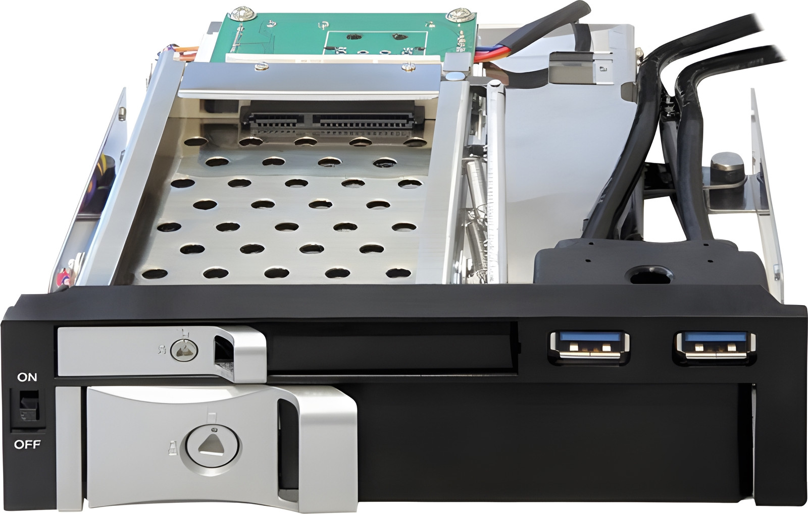 Delock 47209 Wechselrahmen 5,25 inch voor 2,5 en 3,5 inch SAS/SATA HDD