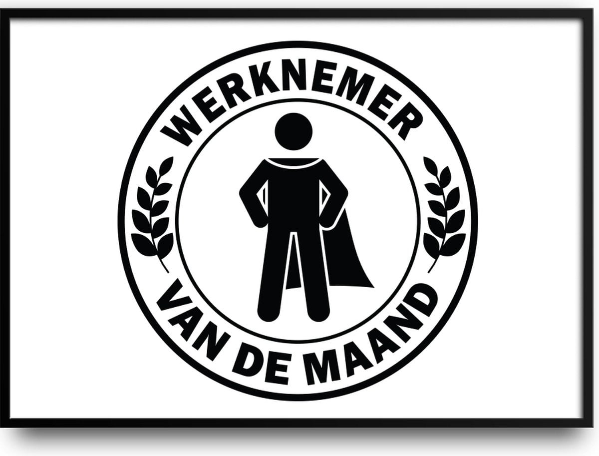 Werknemer van de maand Fotolijst met glas 30 x 40 cm voor op kantoor