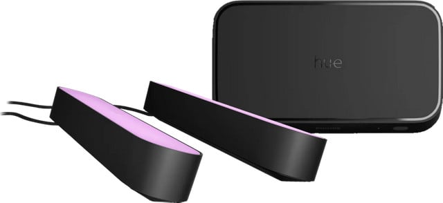 Philips Hue Play Lichtbalk Zwart 2-pack en HDMI Sync Box 8K set