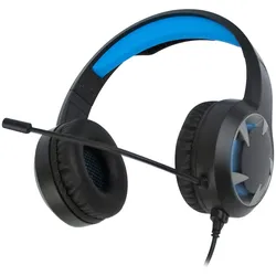 NGS AURICULARESMICRO GAMING GHX-510 BLACK/BLUE JACK 3.5 MM CABLE 2.2 M/USB/ADAPT. JACK DOUBLE JACK GHX-5 (Kabelgebunden), Gaming Headset, Blau, Schwarz