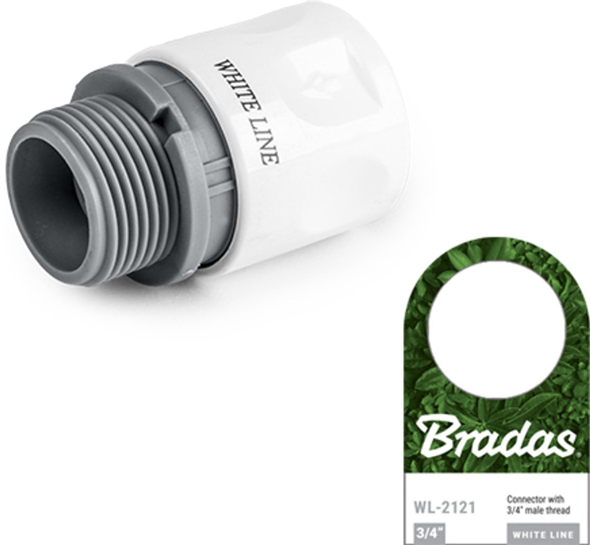 Bradas White Line Tuinslang Koppeling PVC GZ 3/4" Reductie