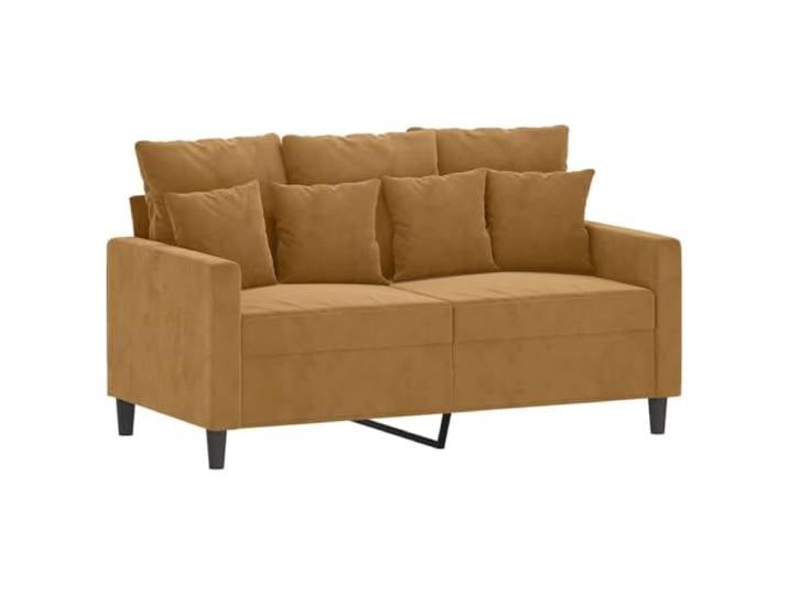 GHVBNMF 2-Sitzer-Sofa Samt Braun 120 cm Zweisitzer Polstersofa Luxuriöse Samtcouch mit stabilem Metallgestell und weicher Polsterung. Ideale Sitzgelegenheit für Wohnzimmer & Büro.
