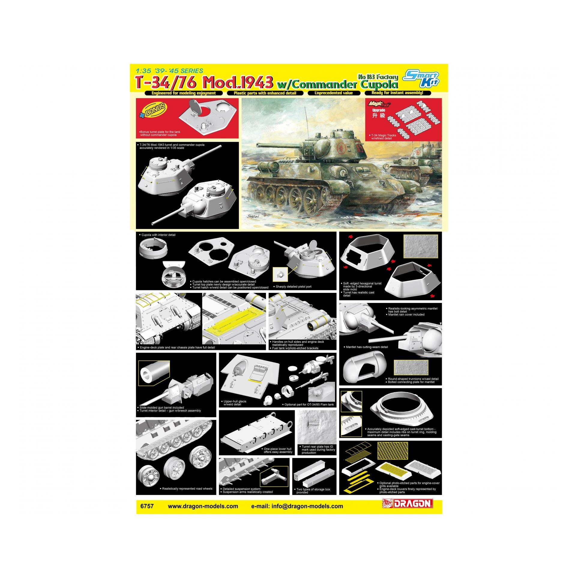 Other 1:35 T-34/76 Mod.1943w/Comm.Cupola No183 (540006757)