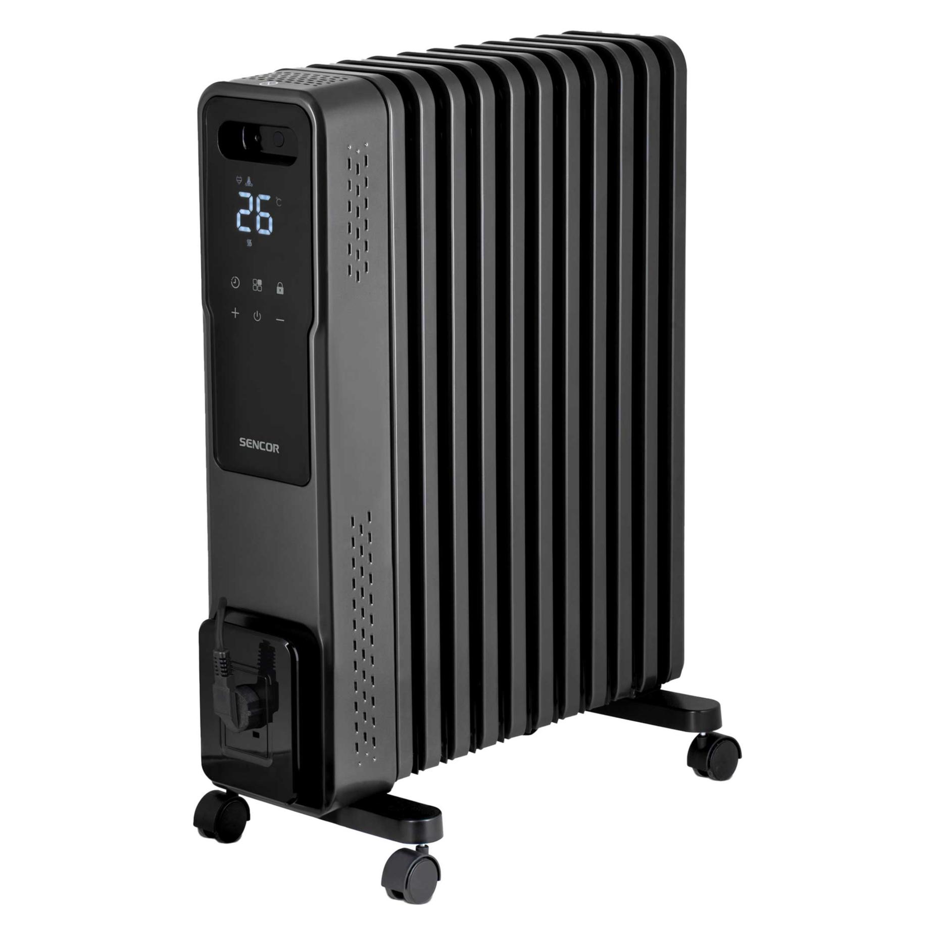 Sencor SOH 8211GY schwarz / Ölradiator / 1000W-1200W-2400W / 3 Stufen / 11 Lamellen (2400 W) (8590669374335)