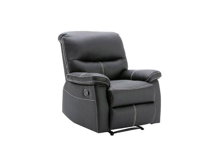 Fauteuil relax en simili noir CANBY