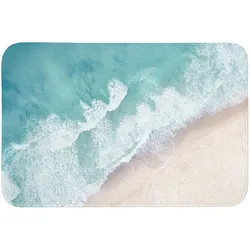 BADEMATTE Strand - Meer - Natur - Sommer Badvorleger 90x60 cm