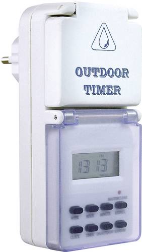 AS Schwabe 24033 Steckdosen-Zeitschaltuhr digital Wochenprogramm 3500 W IP44