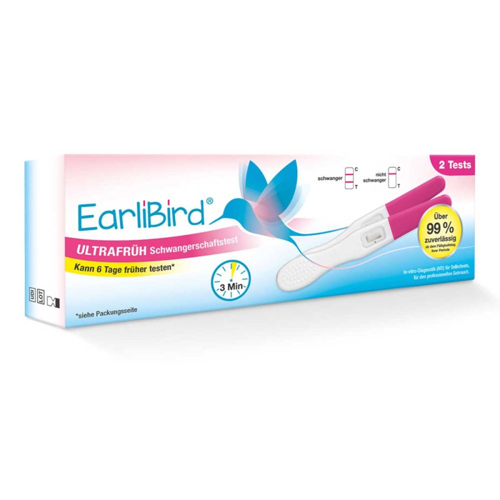 Hager Pharma GmbH Earlibird Ultrafrüh Schwangerschaftstest Urin Do.p 20087291