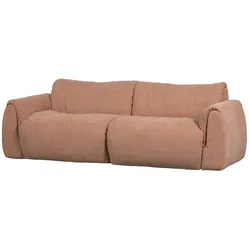 Sofa Baggy 2-Sitzer aus Chenille-Stoff, modern, Altrosa, weich gepolstert, flexibel erweiterbar