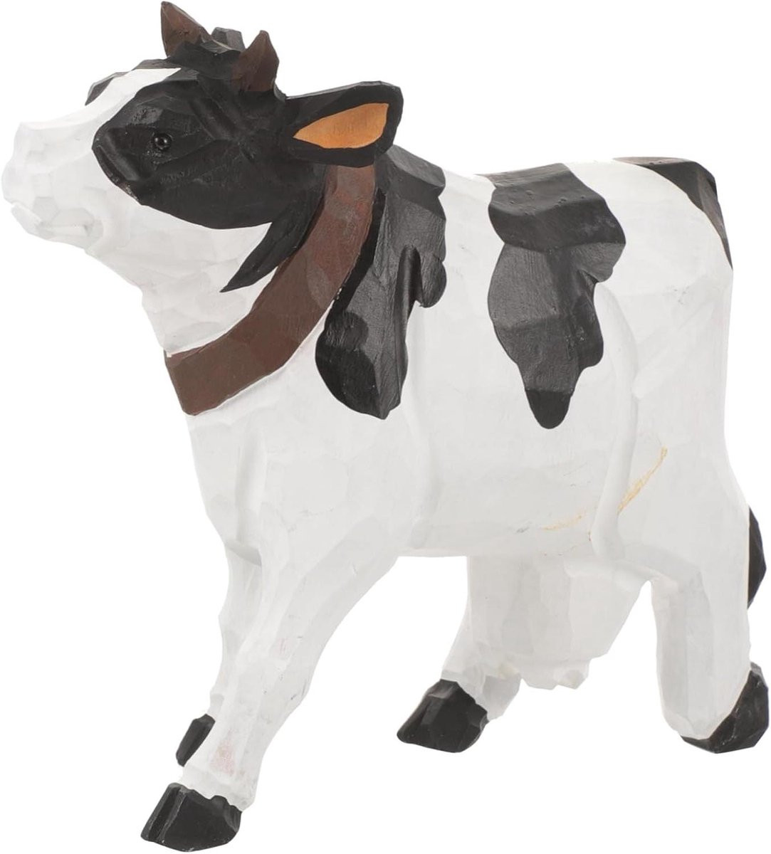 PRETYZOOM Kleine Koe Standbeeldjes - Houten Dierentafelsiering voor Decoratie