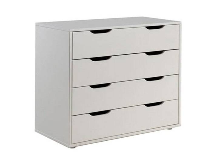 Commode 4 Tiroirs Enfant  Pino  86cm Blanc