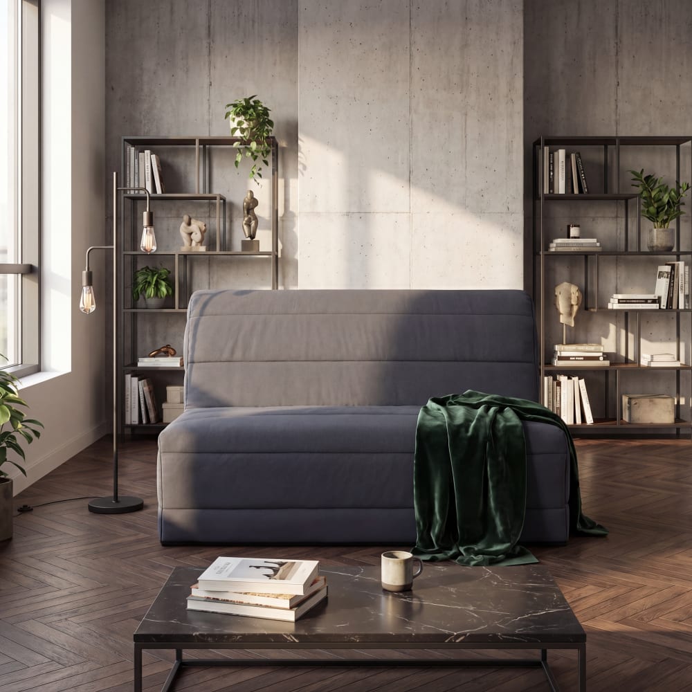 Relaxima Banquette convertible bz 2 places pearl gris Gris 190x90x140cm