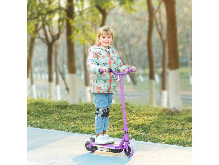 AIYAPLAY Trottinette Électrique Enfants LED Violet 10 km/h