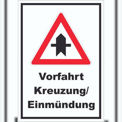 HB-Druck Vorfahrt nächste Kreuzung/Einmündung Aufkleber A0 (841x1189mm)