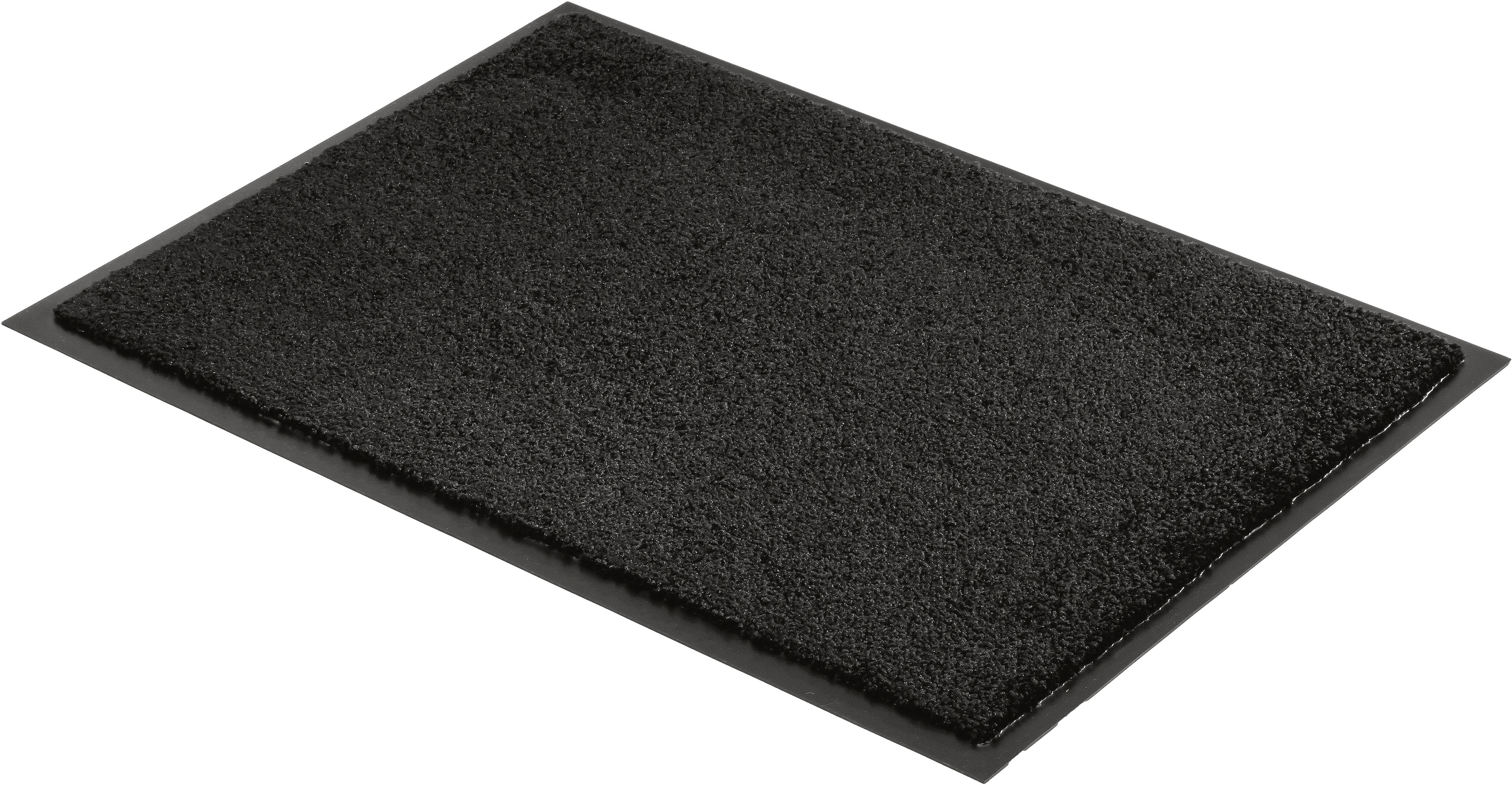 Fussmatte ASTRA "Perle", grau (anthrazit), B:80cm H:9mm L:120cm, Kunstfaser, Teppiche, Fussmatte, Türmatte, Schmutzfangmatte, waschbar, In und Outdoor anthrazit B : 80cm 1 Stk., 9mm, L: 120cm
