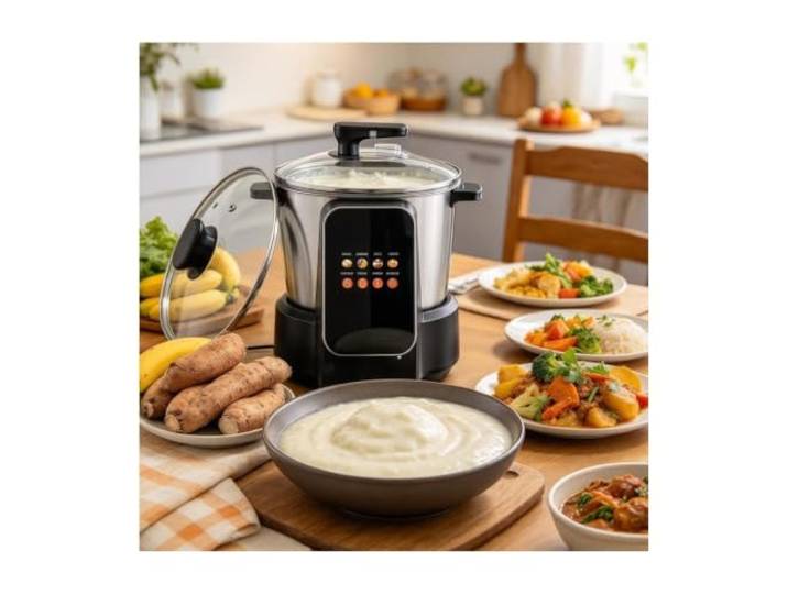 Automatische 6-Liter-Schwalbenmachermaschine und zerstoßene Leistungsstarke 900-W-Küchenmaschine mit Koch-, Misch- und Pürierfunktionen for Mahlzeiten und Zusammenkünfte zu Hause.