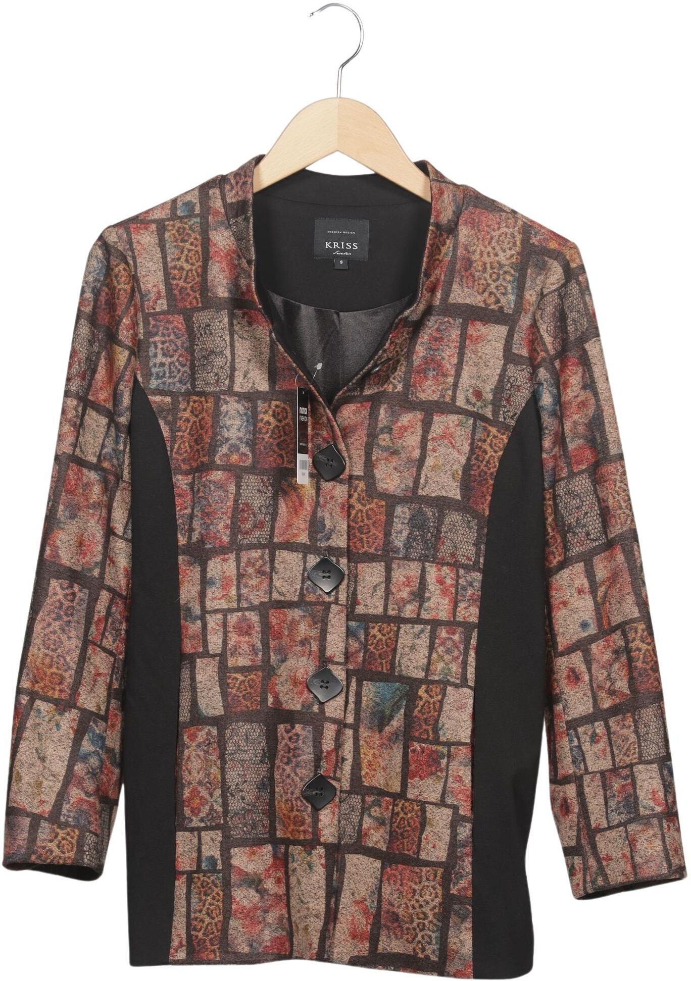 Kriss Trading Sweden Damen Jacke, Mehrfarbig, Gr. S, Synthetik / Viskose - Second Hand