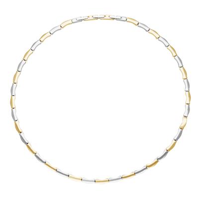 Collier TITANIA "Titancollier", gold (silbergoldfarben), Halsketten, Damen, Titan, Collier, bicolor