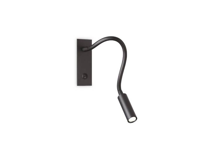 IDEAL LUX Ideal Lux Io LED-Einbaulampe, schwarz, für Wohn- / Esszimmer, Metall, Modern, Wandeinbauleuchte