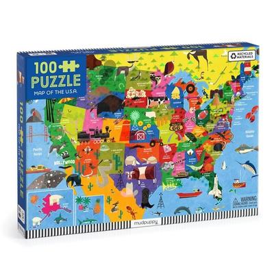 Map of the U.S.A. 100 Piece Puzzle, von Mudpuppy, Workman, 978-0-7353-8615-0