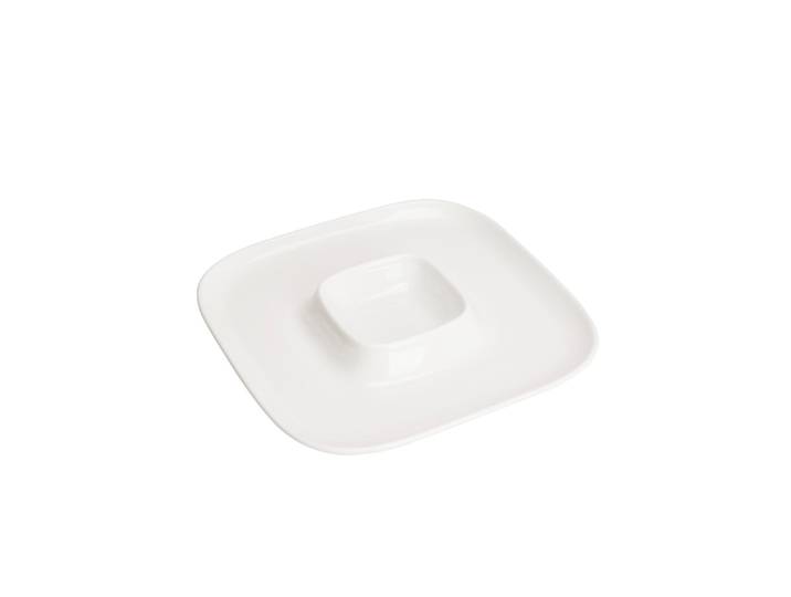 Servierschale Porzellan 26 x 26 cm weiss