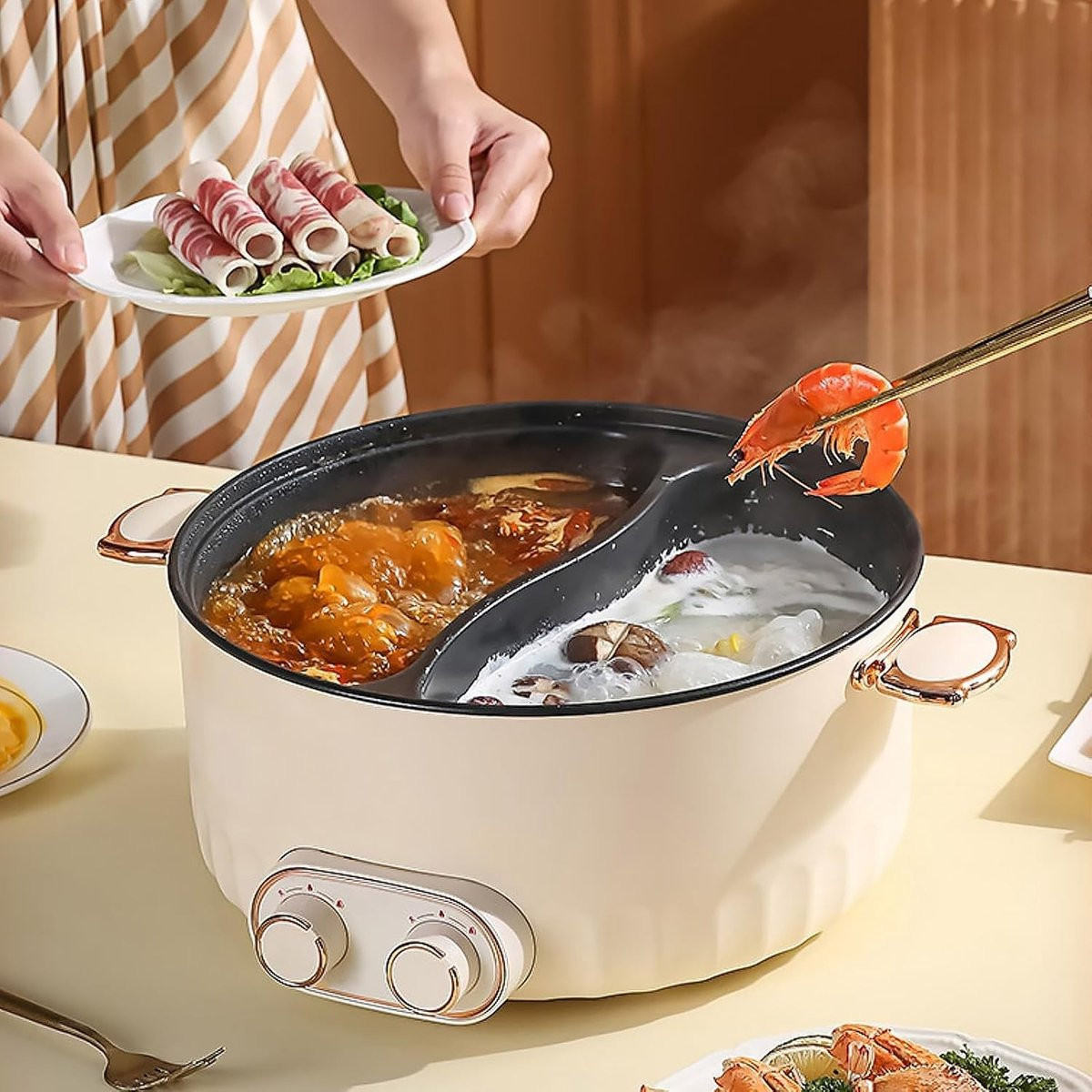 Elektrische Hotpot met 2000 W vermogen en 6 liter capaciteit