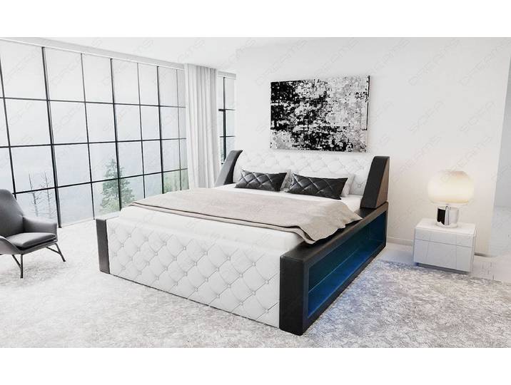 Wasserbett Arezzo mit LED und markanten Linien