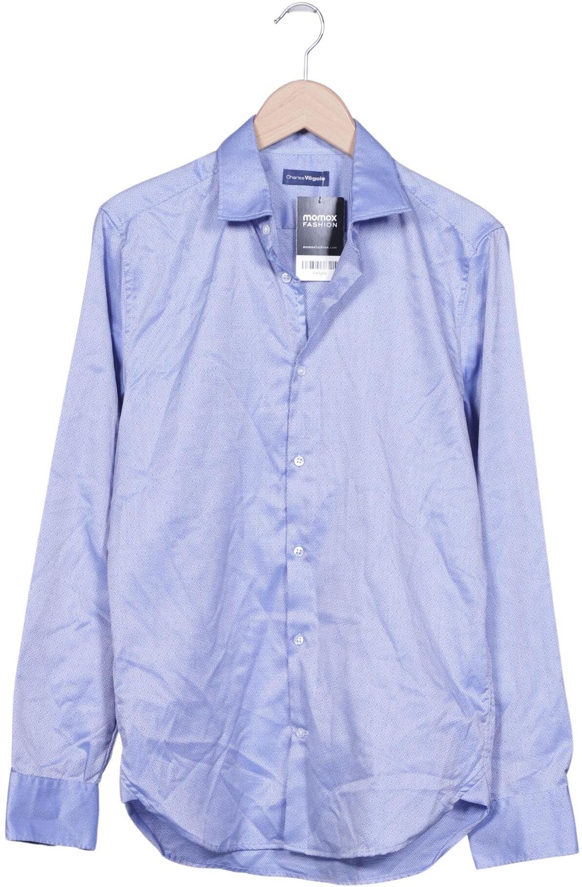 Charles Vögele Herren Hemd, Hellblau, Gr. 37, Baumwolle - Second Hand