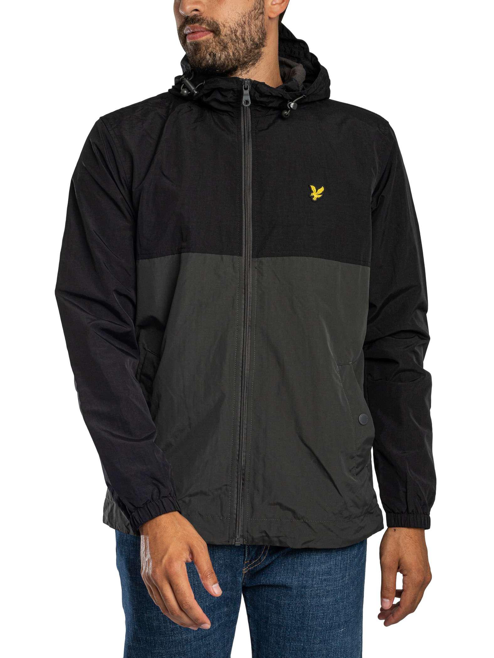 Lyle & Scott Farbblock-Jacke Mit Reißverschluss, Schwarz
