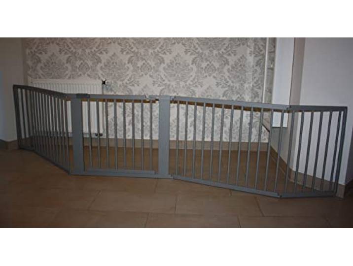 Schutzgitter Absperrgitter Türgitter Treppenschutzgitter 117 bis 363 cm grau (343cm)