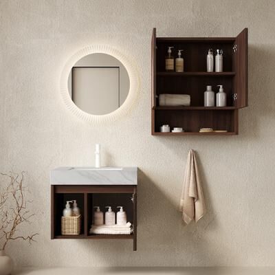 GREATPLANINC Floating Bathroom Vanity and Bathroom Cabinet Combo