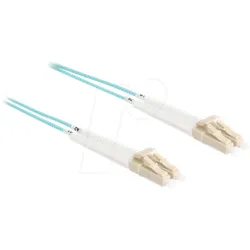 DELOCK 88078 - LWL Kabel LC Duplex Multimode OM3 winkelbar 0,5 m