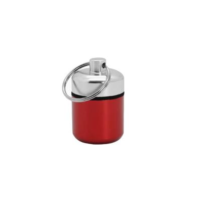 Aluminum Waterproof Pill Box With Secure Seal And Keychain For Vitamins And Medicine 3