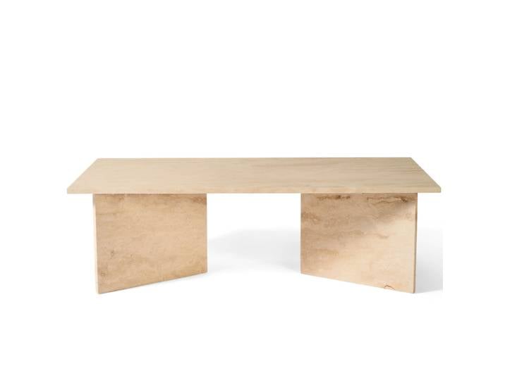 Vega Couchtisch, Travertin-Marmor 140x70