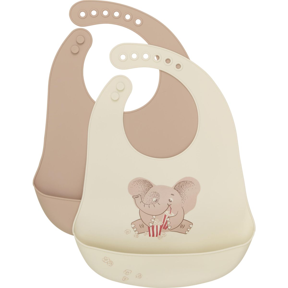 Celavi Silicon Bib (2-pack) warm taupe (2319) ONESIZE 5551-2319-ONESIZE
