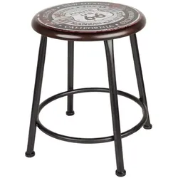 HOCKER aus Metall, schwarz, 38x45cm