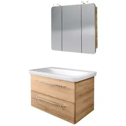 Fackelmann Badmöbelset Milano 90 cm Ast Eiche - Badmöbel