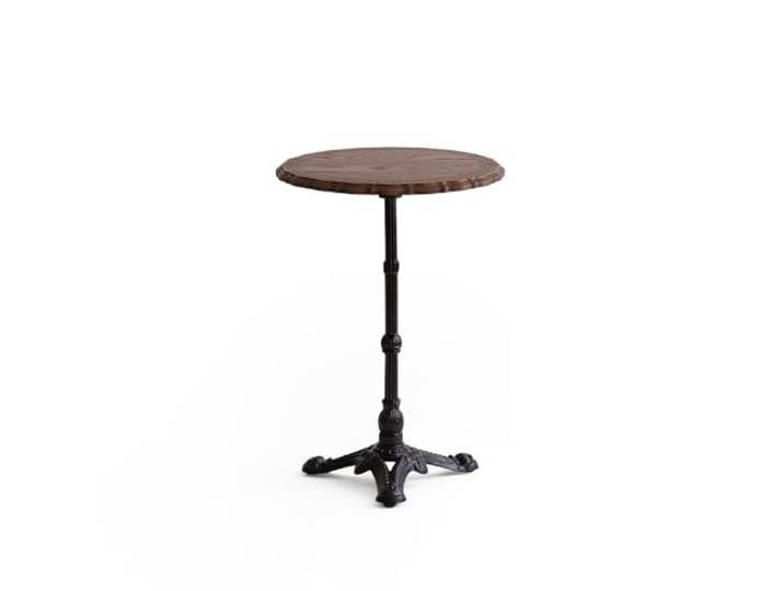 loeusjfnr Langer Bartisch Retro Cafe Massivholz Schmiedeeisen Stehtisch, Runde Tischplatte Dessert Shop Restaurant Kleines Esszimmer