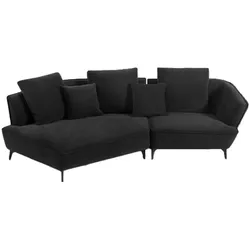 DESIGNSOFA GARBO Schwarz Webstoff