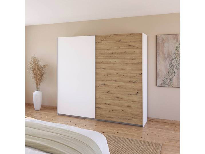 Schwebetürenschrank - Zweifarbig 226cm Weiß/Alpinweiß