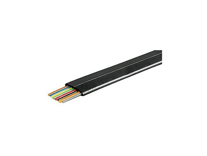 Goobay 93308 platte telefoonkabel 100 m rol, AWG 28, CCA, kopergelamineerd aluminium