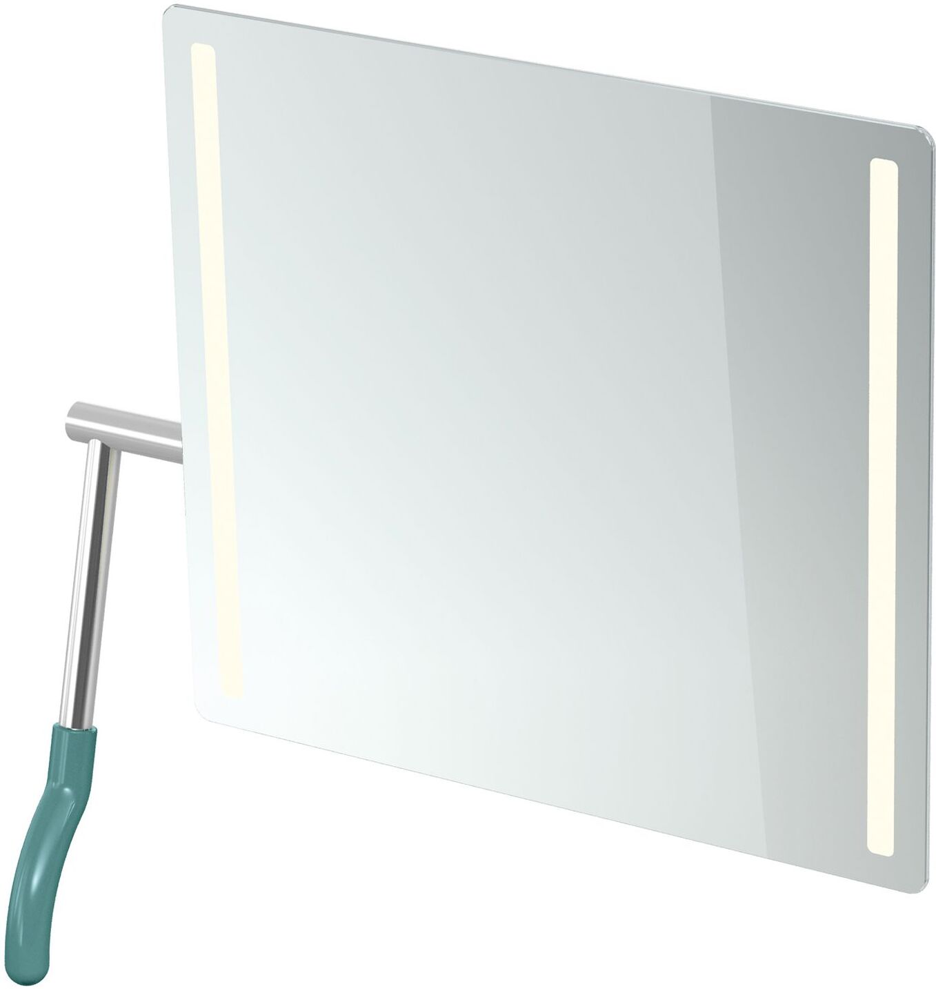 HEWI Serie 802 LifeSystem LED-Kippspiegel, Hebel links