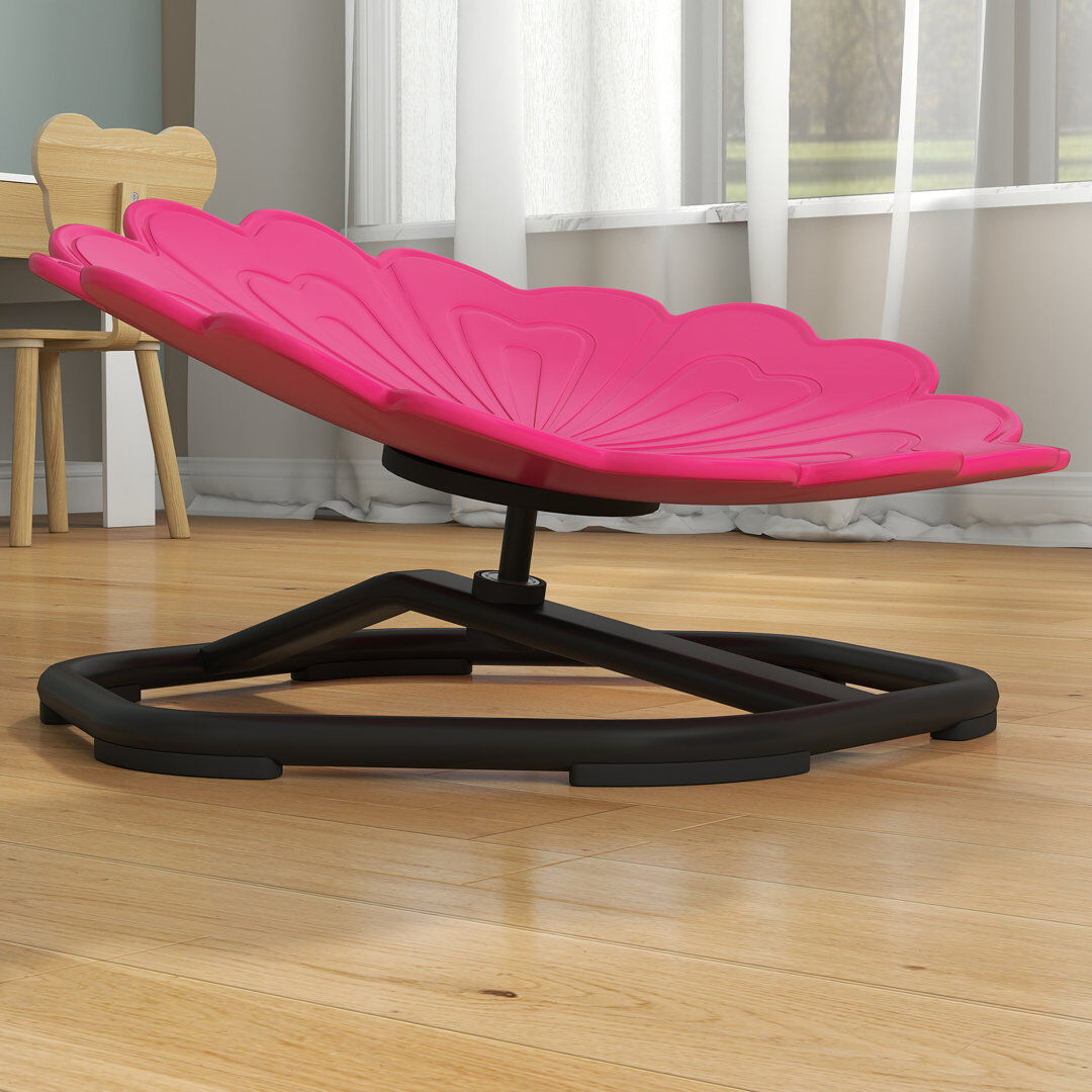 Zoomie Kids AIYAPLAY Sensory Spinning Chair, Kids Swivel Chair, Pink Pink 73.66cm H X 127cm W X 137.16cm D