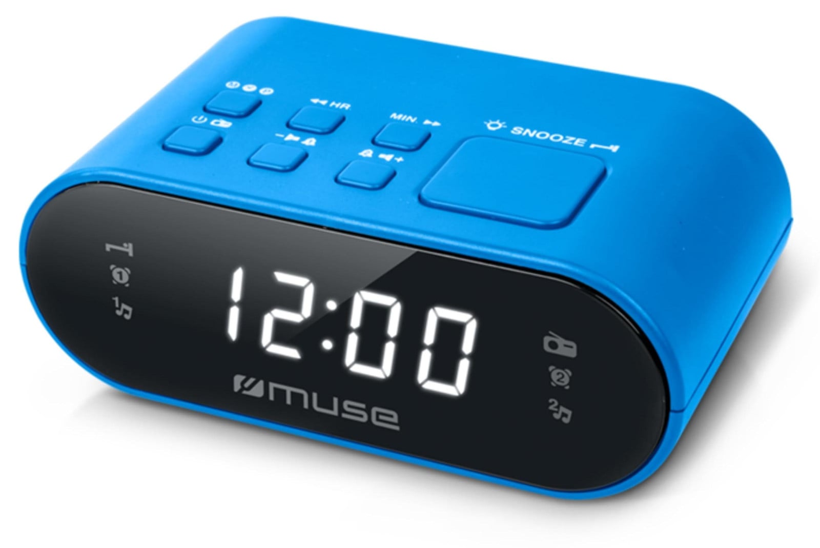 Muse M-10 BL Digitaal wekkerradio, Ovaal, Blauw