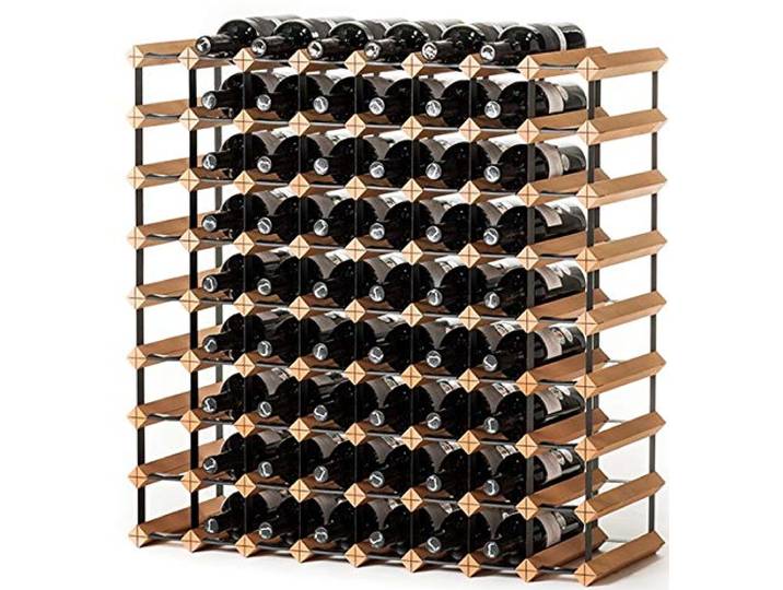 RAXI ™ Classic Premium Weinregal aus Holz mit luxuriösem Design/Flaschenregal für 72x Wein Flaschen - 80x80x30 cm