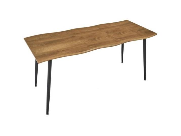Table - HOME DECO FACTORY - Forest - Extensible - Bois Naturel - Marron et Noir