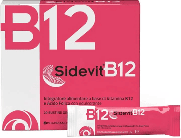 Sidevit B12 Integratore di Vitamina B12 e Acido Folico 20 Stick