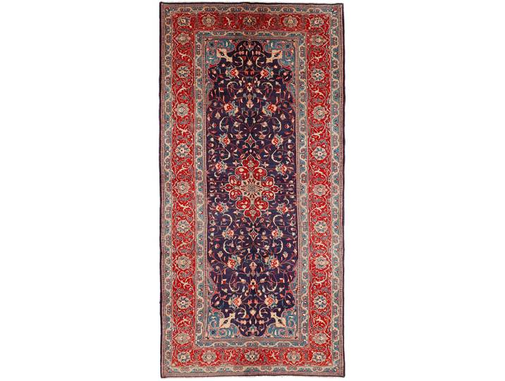 Mahal Teppich 151x324 Handgeknüpft Orientteppich Perserteppich Läufer Wolle