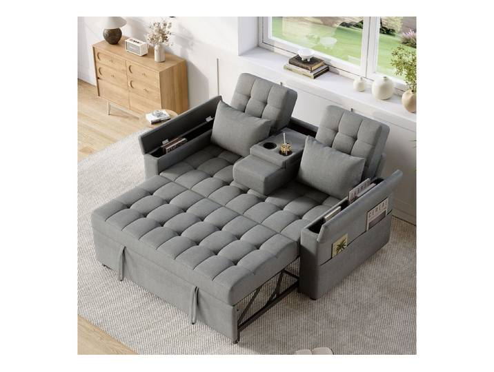 i@home Schlafsofa 2-Sitzer Sofa, mit Stauraum und Verstellbarer Rückenlehne, Vielseitiges Klappsofa