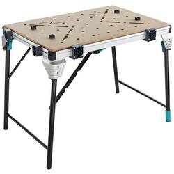 Wolfcraft 6909000 MASTER work 1600 mobiler Arbeitstisch 21 kg Schwarz, Silber